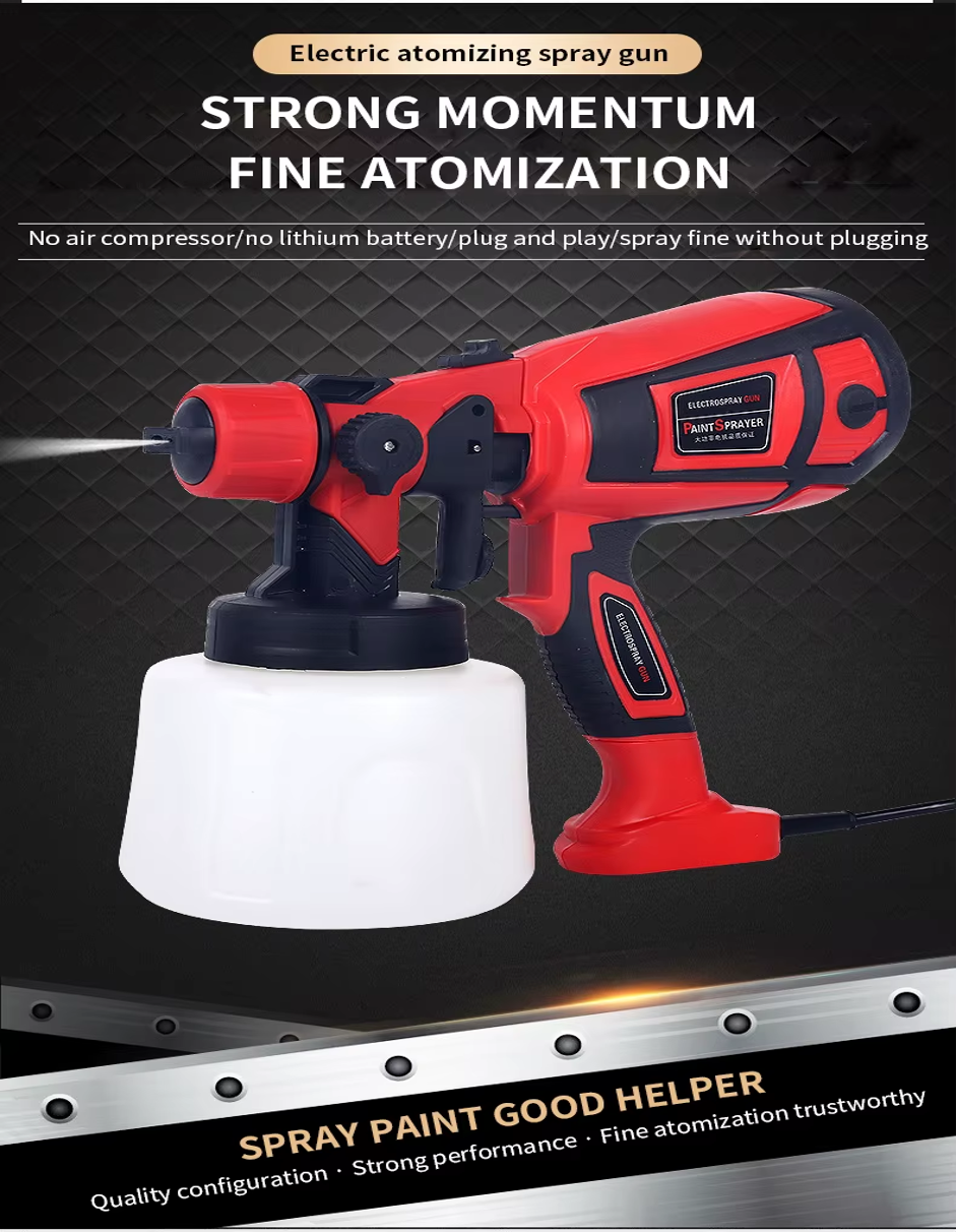 Spray gun in use