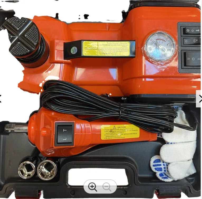 Hydraulic Car Jack with Compressor, Wrench, LED Light Display - Image 3