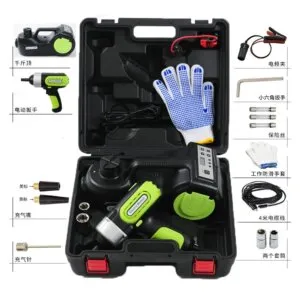 HFTT02 Multi-function Electric Car Jack 5T DC12V Air Compressor with Electric Impact Wrench Set Car Tool