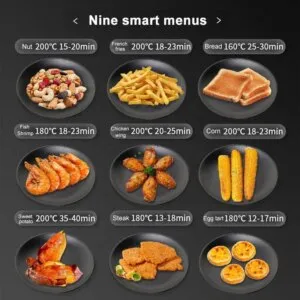 Touch Screen Large Capacity 8.5L 10L 12L 15L Stainless Steel Smart Air Fryer Digital Commercial Multifuncional Air Fryer Oven