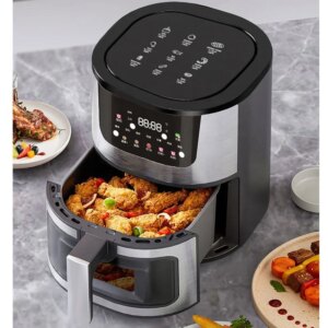 Touch Screen Large Capacity 8.5L 10L 12L 15L Stainless Steel Smart Air Fryer Digital Commercial Multifuncional Air Fryer Oven